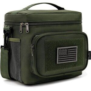 large insulated lunch bag tactical cooler tote with compartments for work or cam